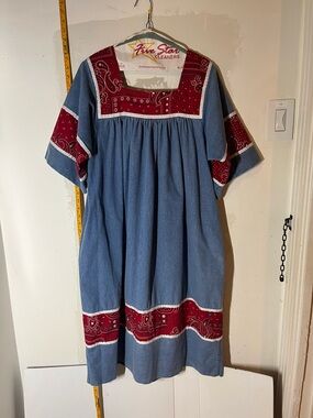 Vintage Krist Gudnason Chambray House Dress,